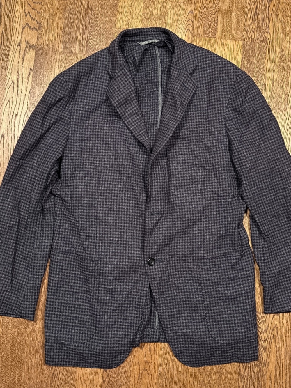 Vintage Canali Kei Wool Flannel Purple Gray Unlined Blazer Mens US 40 READ DESC